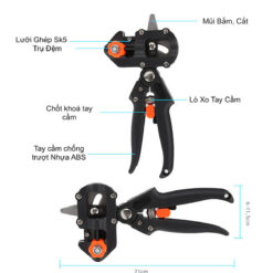 Bộ dụng cụ ghép cành đa năng đựng trong túi dù BS-30-02