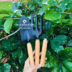 Bộ dụng cụ làm vườn mini 03 món cán gỗ BS-48-01