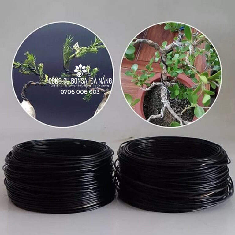 Dây nhôm quấn cây cảnh đen trần chuyên dùng uốn cây bonsai - cây cảnh BS-51-02