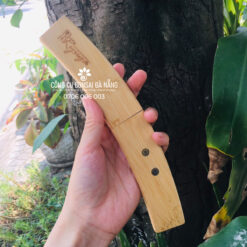 Dao ghép gọt thẹo bonsai cây cảnh hàng cao cấp Ryuga thép đen vỏ tre CGC-21.04