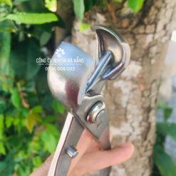 Kìm cạp tròn logo chìm thép đúc trắng nguyên khối không gỉ hàng nội địa Trung Quốc KCP-13.03