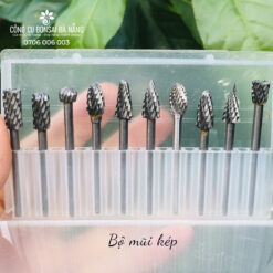 Bộ 10 mũi làm lũa hợp kim dùng làm bonsai, khắc gỗ lũa gắn máy khoan mài mini cốt 3mm DCK-19-1
