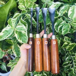 Combo 04 mũi đục bonsai thủ công cao cấp lưỡi vũm/dũm (đục cong) [DUC-012.5.6.7]-2