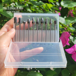Bộ 10 mũi làm lũa bonsai mini hợp kim vonfram siêu cứng loại rãnh rộng cốt 3mm DCK-19.3-1