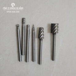 Bộ 06 mũi làm lũa MINI cốt 3,14li (thép gió HSS) dùng để mài phay, làm lũa ở các vị trí, nhỏ hẹp LBS-03-1