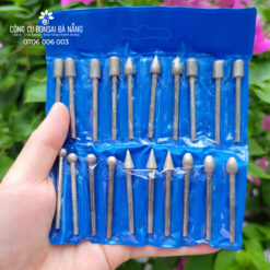 Bộ 20 cây trục 3mm đủ loại mũi mài kim cương, đầu mài rãnh đá, khắc đá, đánh bóng ngọc siêu cứng LBS-05-2