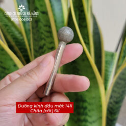 Mũi mài kim cương trục 6mm, đầu tròn dùng để mài rãnh đá, khắc đá, đánh bóng ngọc siêu cứng (8-10-12-14-16-18mm) LBS-06-5