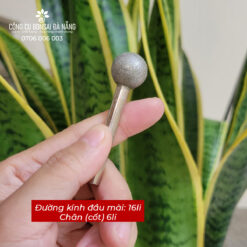 Mũi mài kim cương trục 6mm, đầu tròn dùng để mài rãnh đá, khắc đá, đánh bóng ngọc siêu cứng (8-10-12-14-16-18mm) LBS-06-6